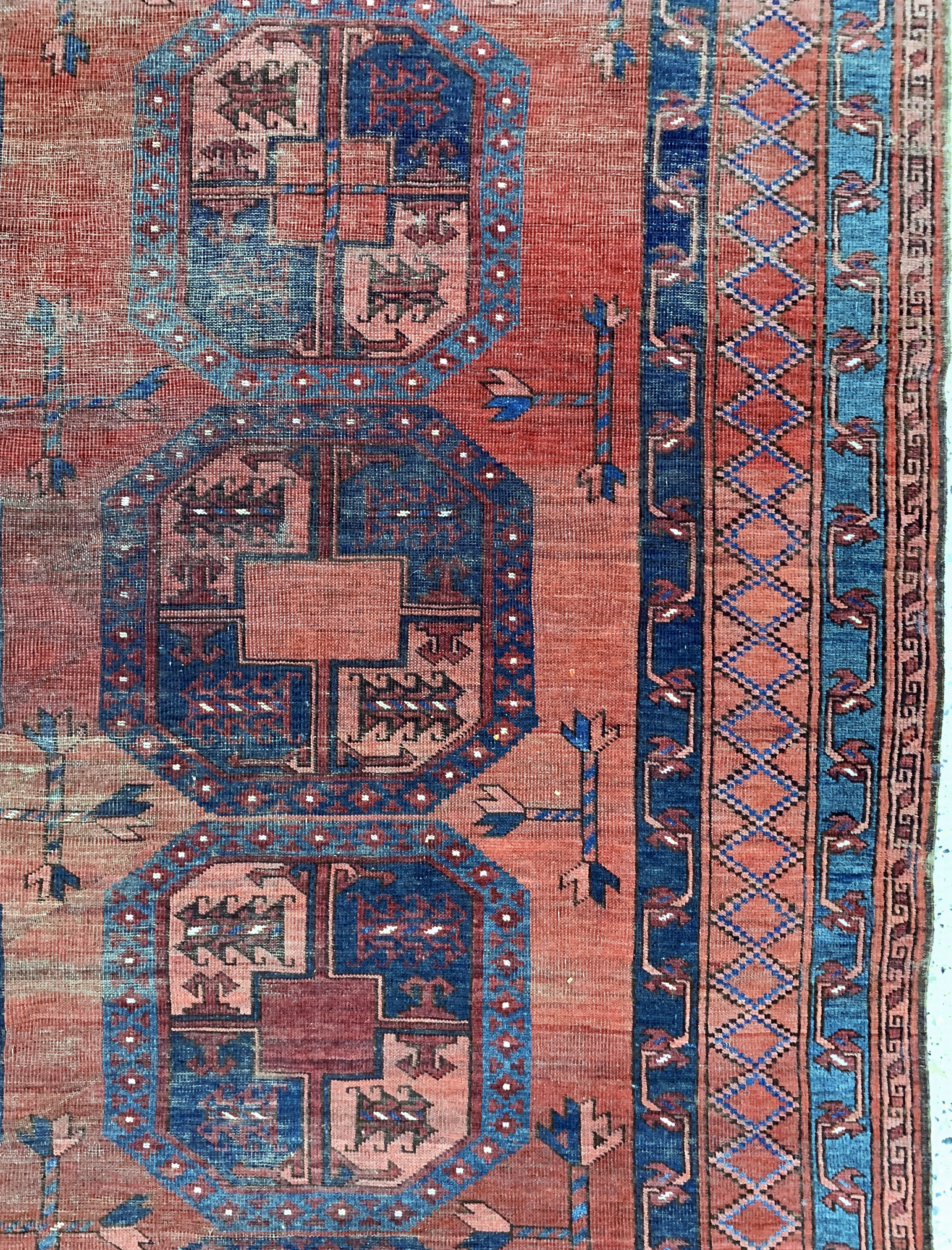 Detail f: Ersari alt, Afghanistan, Anfang 20.Jhd, Wolle auf Wolle, ca. 475 x 345 cm, EHZ: 3
