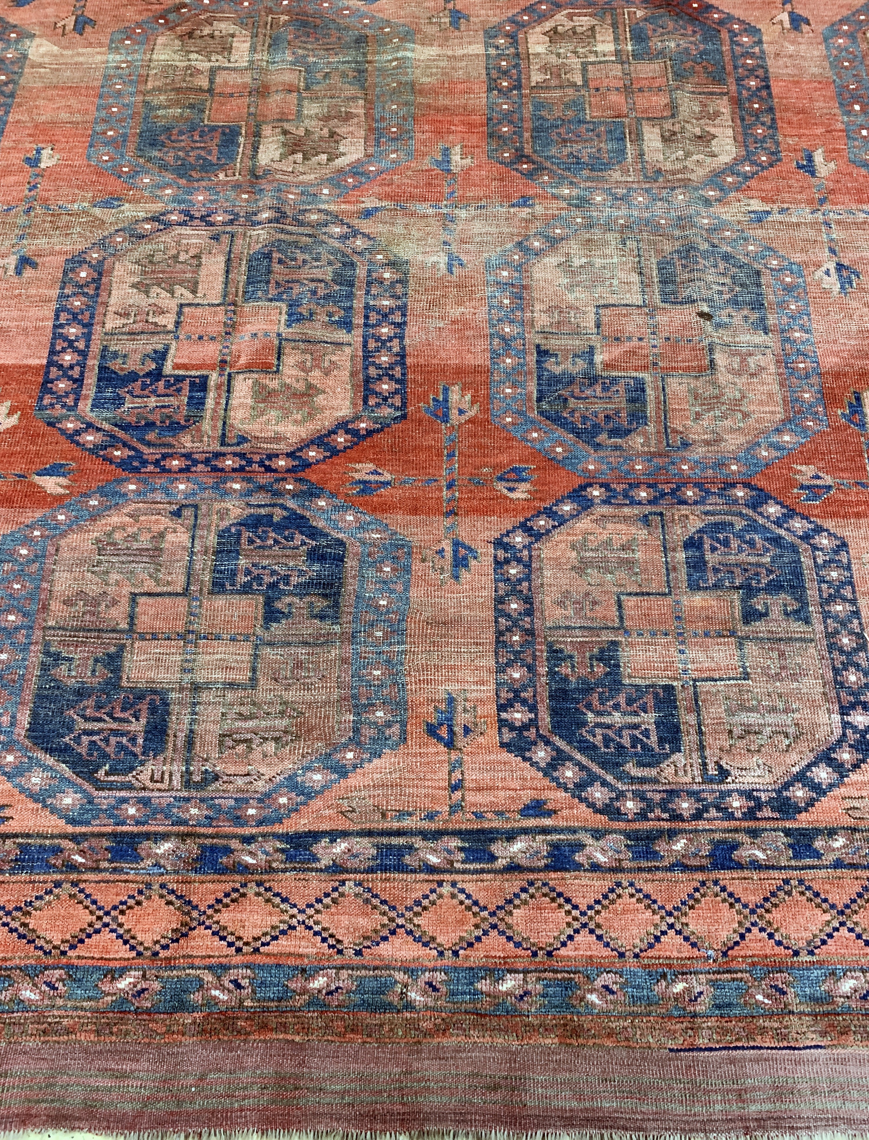 Detail h: Ersari alt, Afghanistan, Anfang 20.Jhd, Wolle auf Wolle, ca. 475 x 345 cm, EHZ: 3