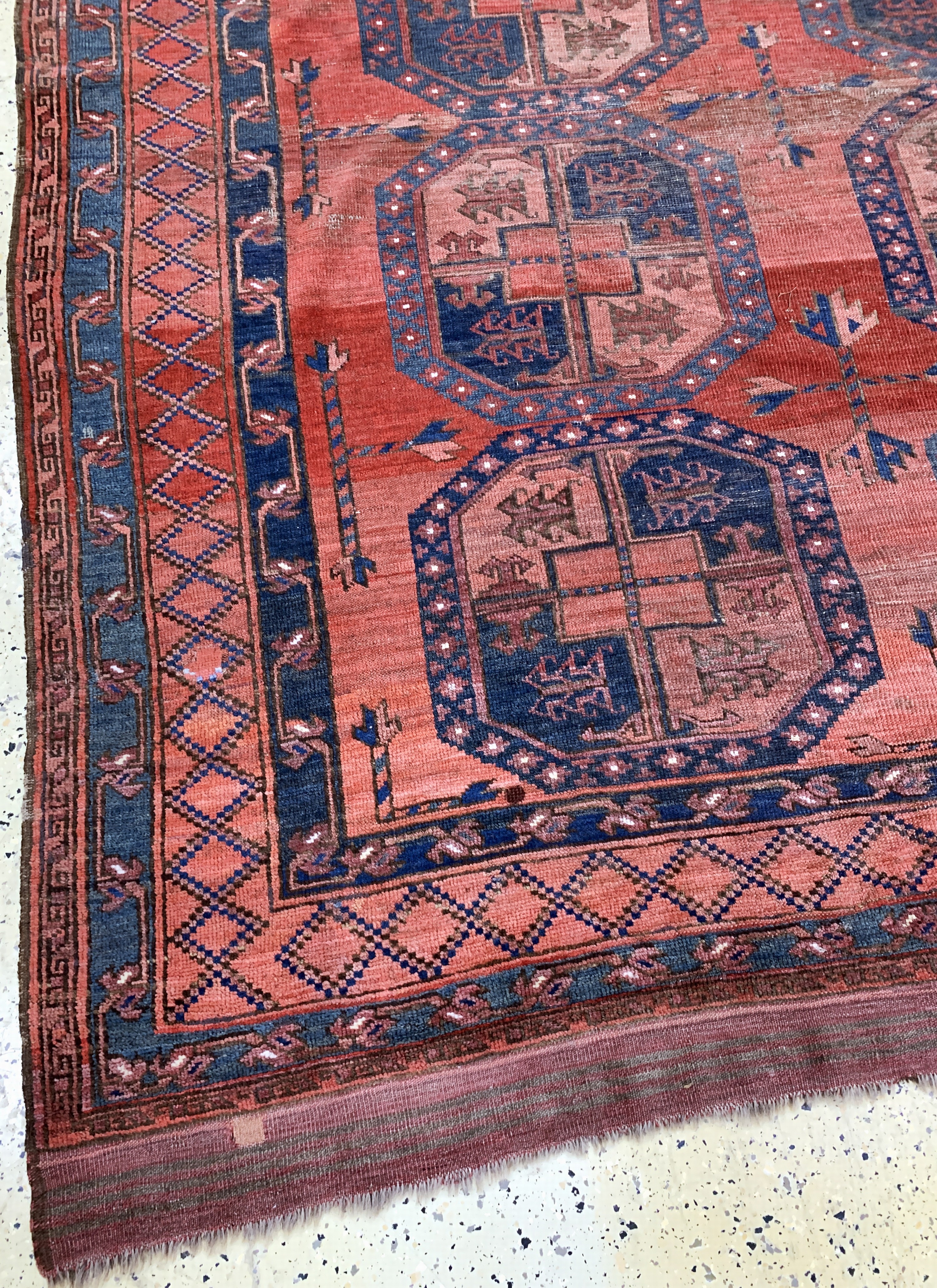 Detail i: Ersari alt, Afghanistan, Anfang 20.Jhd, Wolle auf Wolle, ca. 475 x 345 cm, EHZ: 3