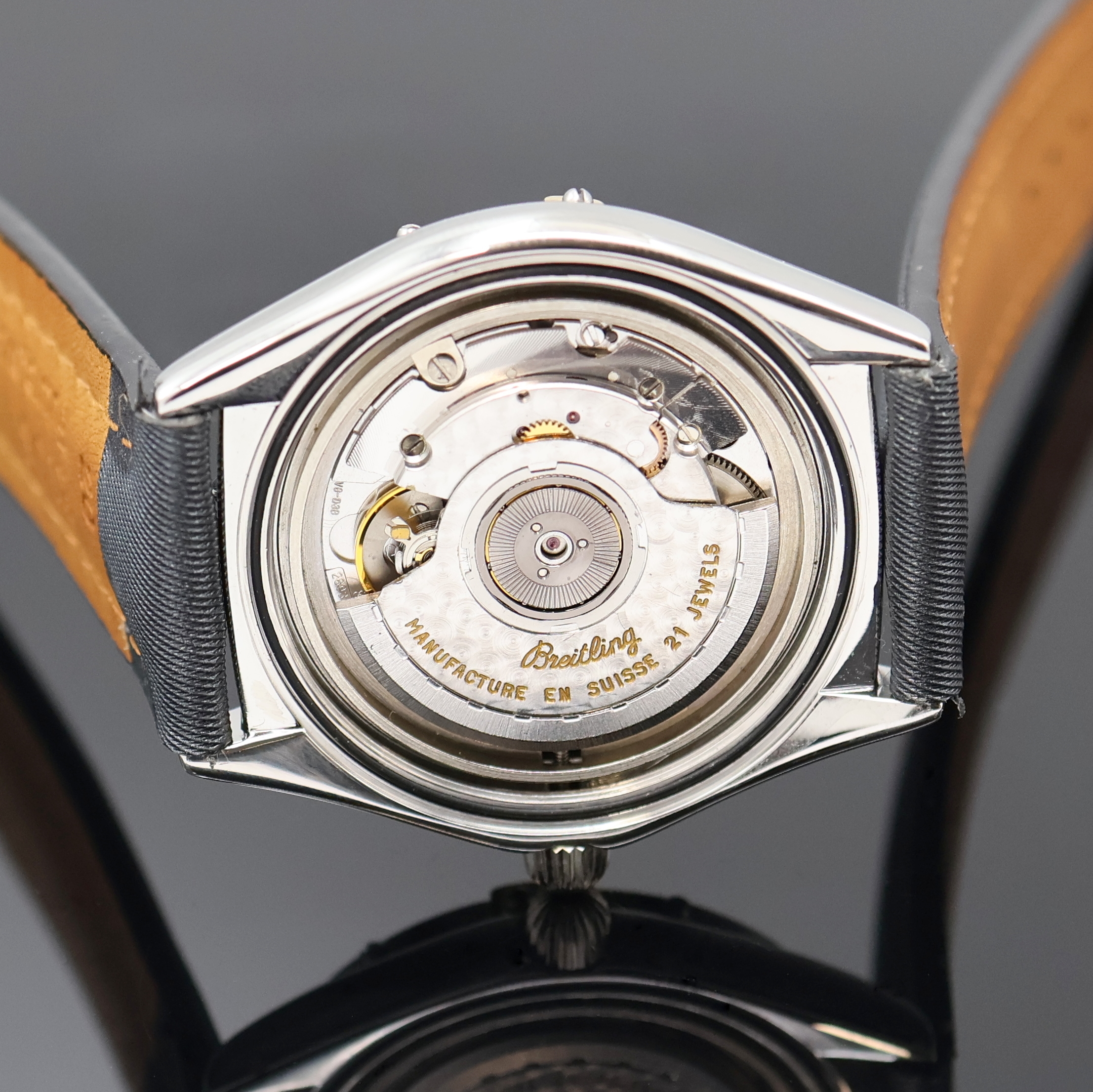 Detail f: BREITLING Antares World Armbanduhr mit 2. Zeitzone in Stahl Referenz B 32047, Schweiz um 1995, Automatik, Boden u. Krone verschr., Lünette beids. ...