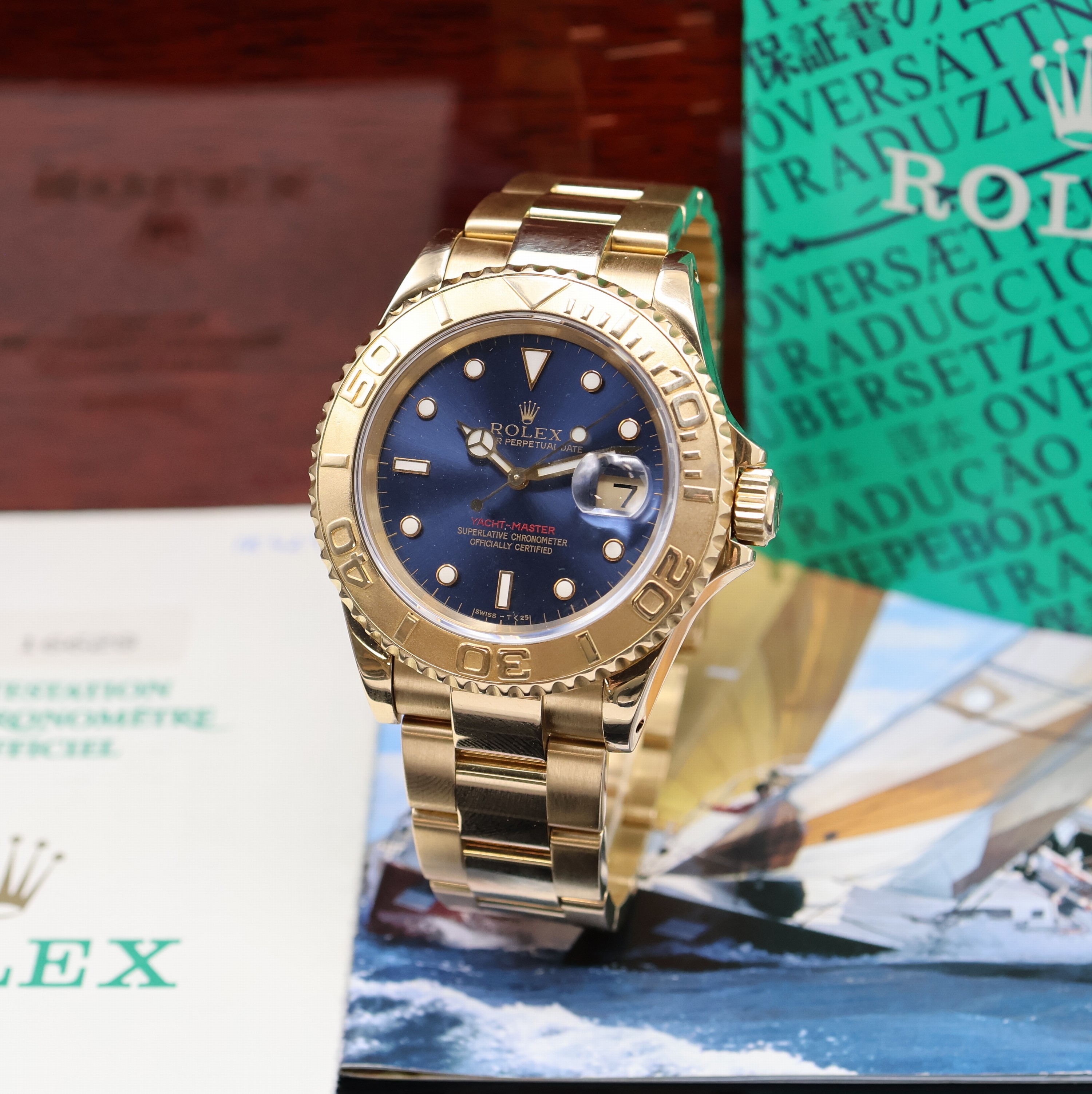 Image 27043544 - ROLEX Oyster Perpetual Date Yacht-Master Herrenarmbanduhr Referenz 16628, Automatik, ...