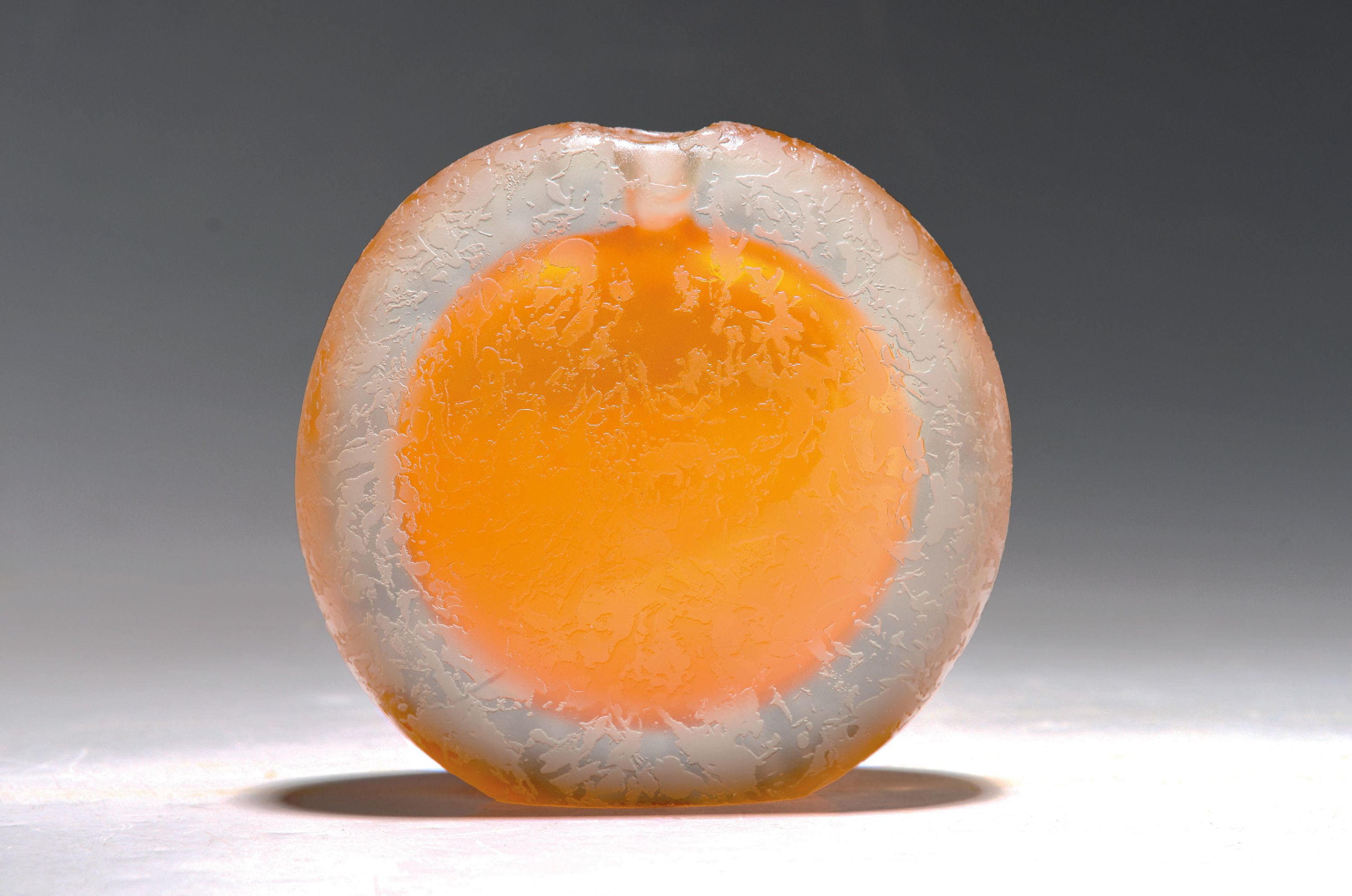 Image 27043553 - Small Sommerso vase, Murano, Italy, 1950s, colorless glass, orange interior overlay, ...
