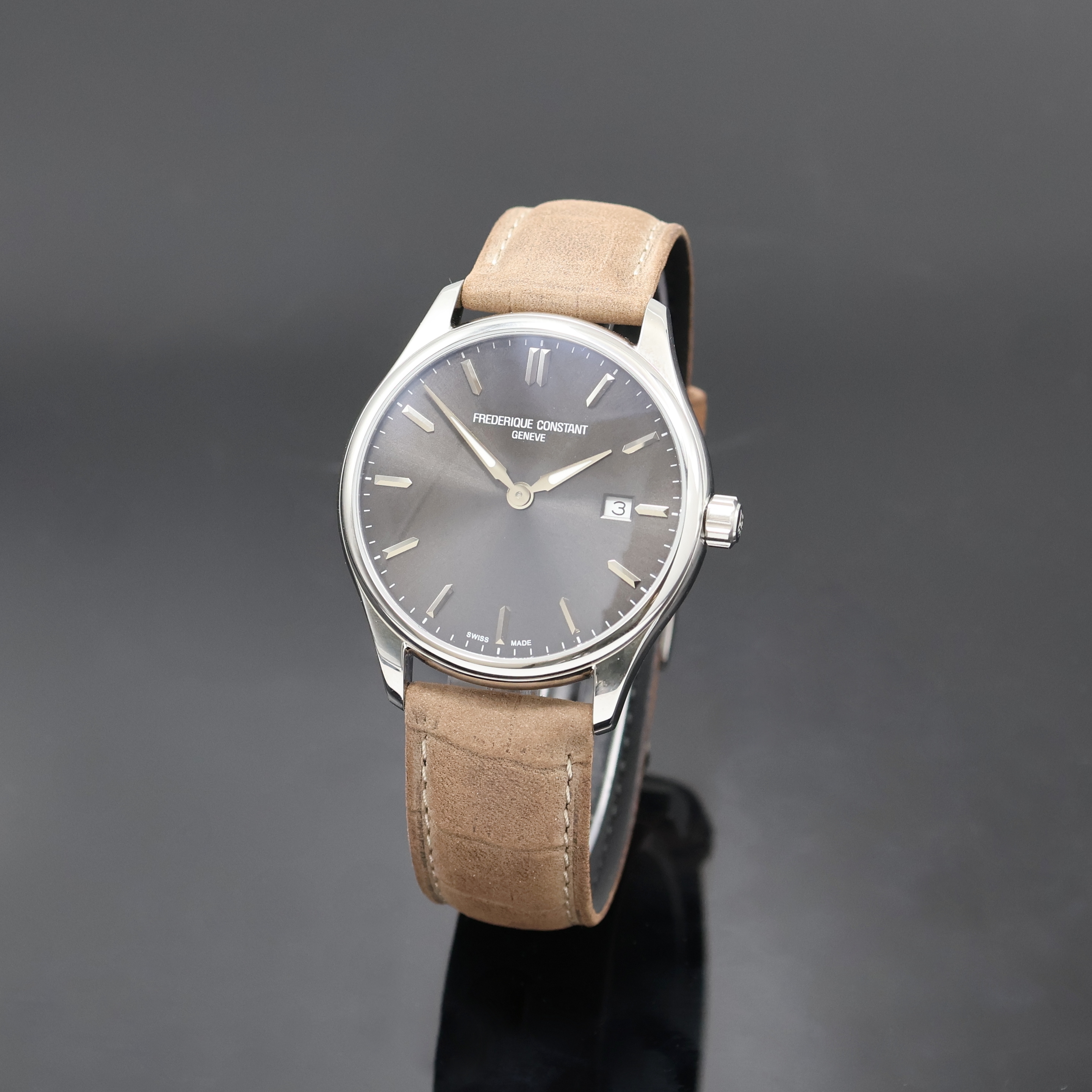 Image 27043558 - FREDERIQUE CONSTANT Classics Armbanduhr in Stahl Referenz FC-220DGS5B6, quarz, orig. ...