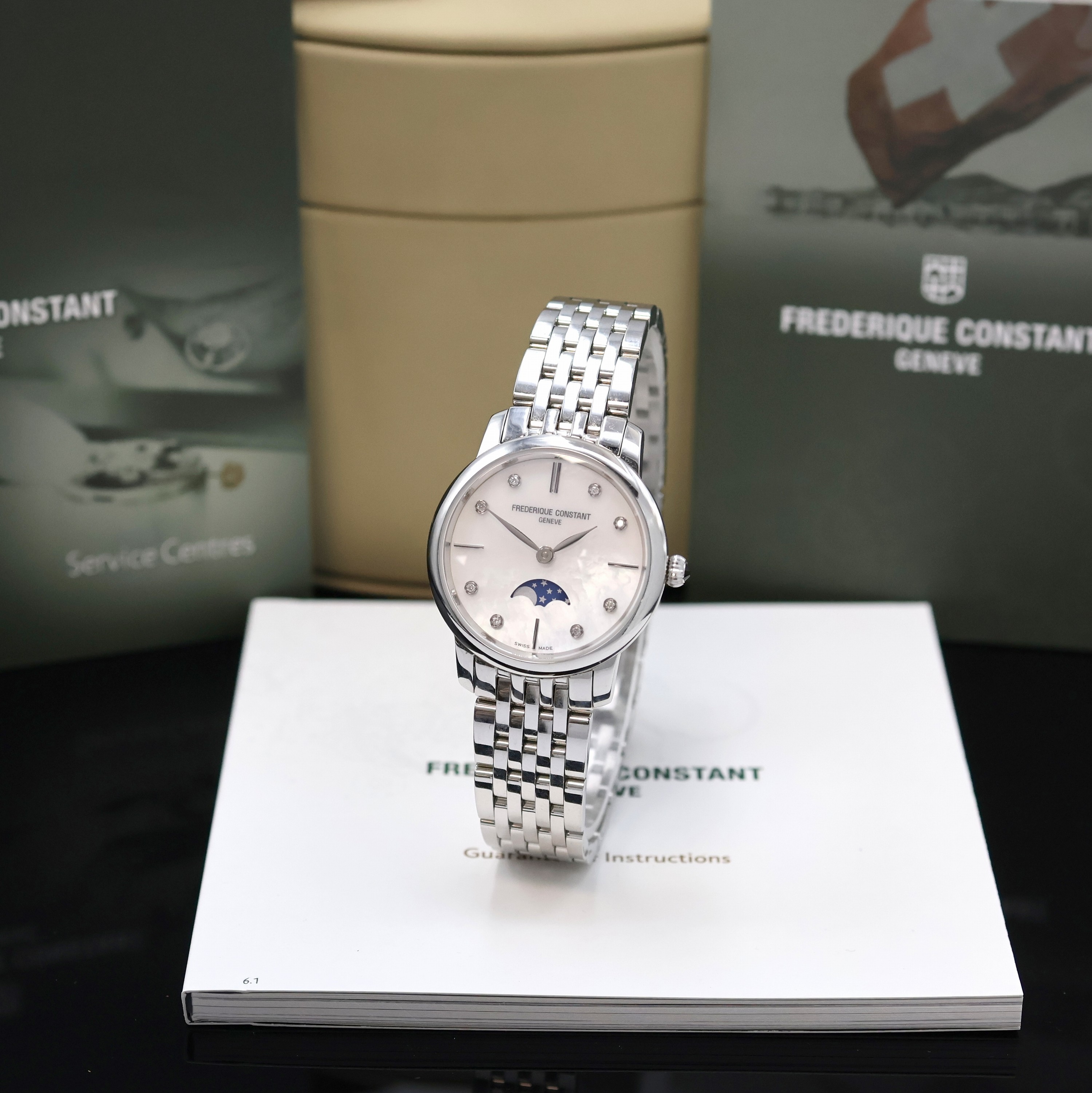 Image 27043562 - FREDERIQUE CONSTANT Armbanduhr in Stahl mit Mondphase Referenz FC-206X1S5/6/-FC- ...