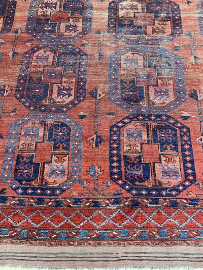 27043527b - Ersari alt, Afghanistan, Anfang 20.Jhd, Wolle auf Wolle, ca. 475 x 345 cm, EHZ: 3 ...