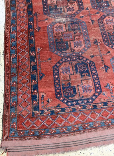 27043527c - Ersari alt, Afghanistan, Anfang 20.Jhd, Wolle auf Wolle, ca. 475 x 345 cm, EHZ: 3 ...