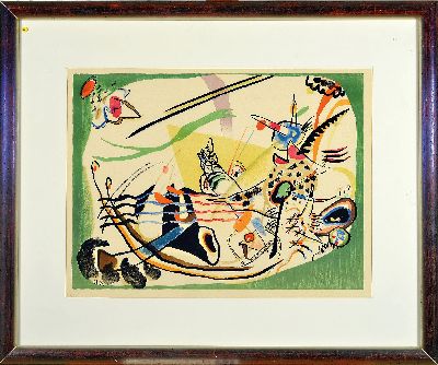 27043549k - Nach Wassily Kandinsky (1866-1944): Farblithographie mit händischer Widmung signiert von ...