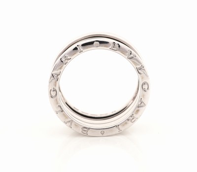 27043551b - 18 kt Gold BULGARI Ring, WG 750/000, Serie B Zero, sign., RW 59, ca. 10.2 g, orig. Etui ...