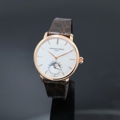 Image FREDERIQUE CONSTANT vergoldete Herrenarmbanduhr mit Mondphase Referenz FC- 705X4S4/5/6, ...