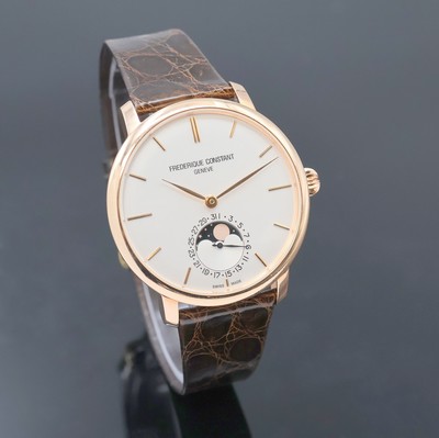 27043552b - FREDERIQUE CONSTANT vergoldete Herrenarmbanduhr mit Mondphase Referenz FC- 705X4S4/5/6, ...