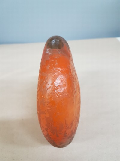 27043553d - Small Sommerso vase, Murano, Italy, 1950s, colorless glass, orange interior overlay, ...