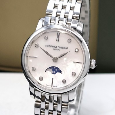 27043562a - FREDERIQUE CONSTANT Armbanduhr in Stahl mit Mondphase Referenz FC-206X1S5/6/-FC- ...