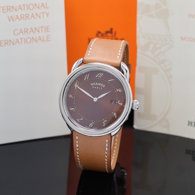 Image HERMES Armbanduhr Serie Arceau Referenz AR5.710a, quarz, Edelstahlgeh. inkl. orig. ...