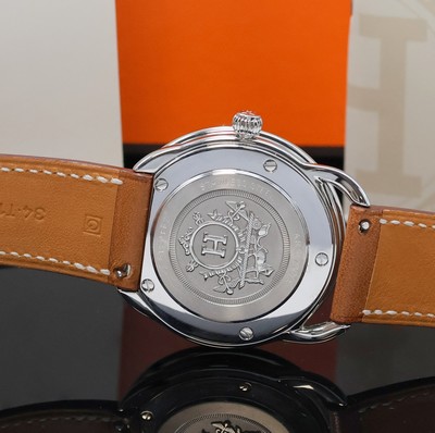 27043597d - HERMES Armbanduhr Serie Arceau Referenz AR5.710a, quarz, Edelstahlgeh. inkl. orig. ...