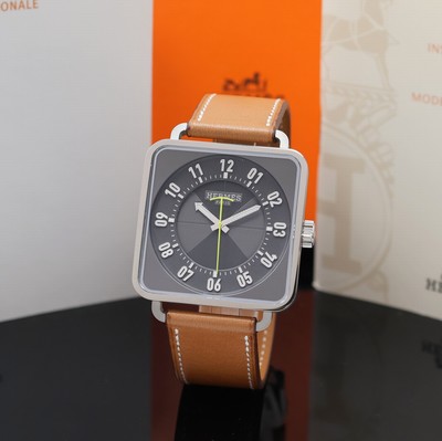 Image HERMES Armbanduhr Serie Carre H Referenz TI2.710, Automatik, Edelstahlgeh. inkl. orig. ...