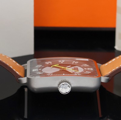 27043604c - HERMES Armbanduhr Serie Carre H Referenz TI2.710,# Automatik, Edelstahlgeh. inkl. orig. ...