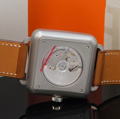 27043604e - HERMES Armbanduhr Serie Carre H Referenz TI2.710,# Automatik, Edelstahlgeh. inkl. orig. ...