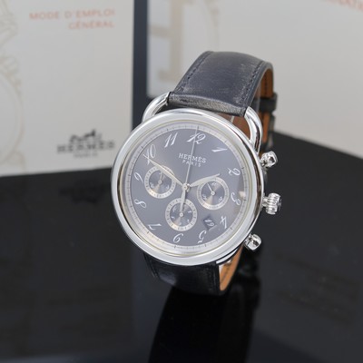 Image HERMES Armbandchronograph Serie Arceau Referenz AR4.910, Automatik, Edelstahlgeh. inkl. ...