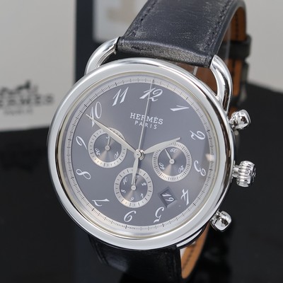 27043605b - HERMES Armbandchronograph Serie Arceau Referenz AR4.910, Automatik, Edelstahlgeh. inkl. ...