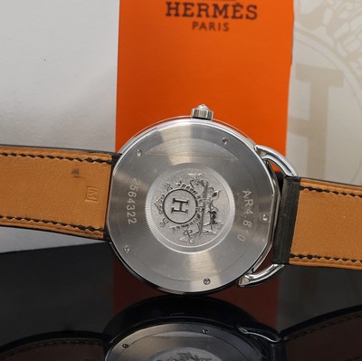 27043607d - HERMES Armbanduhr Serie Arceau Referenz AR4.810, Automatik, Edelstahlgeh. inkl. orig. ...