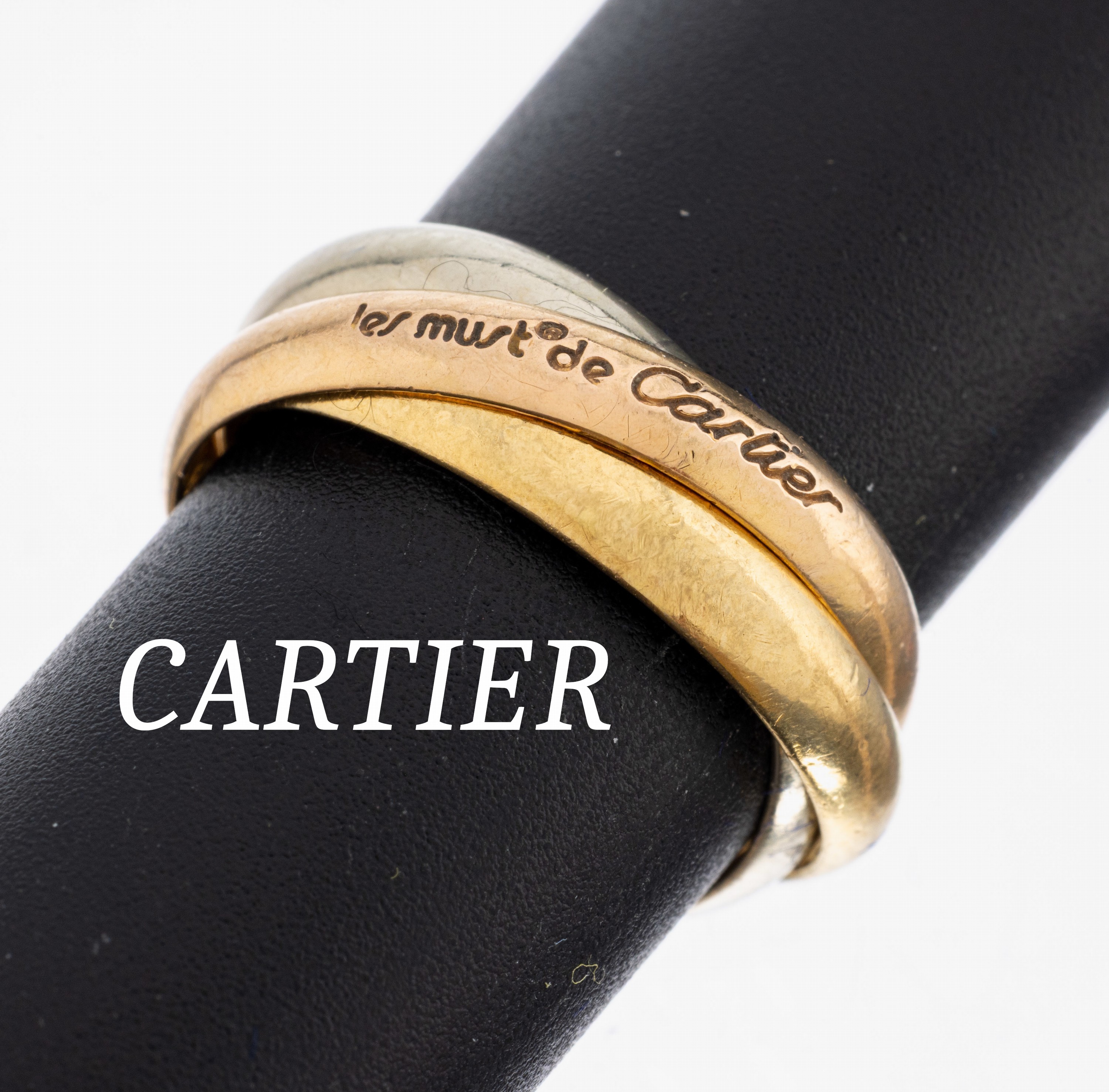 Image 27043707 - 18 kt Gold le must de CARTIER Ring, GG/WG/RG 750/000, Trinity-Serie, RW 56, ca. 8.4 g, ...