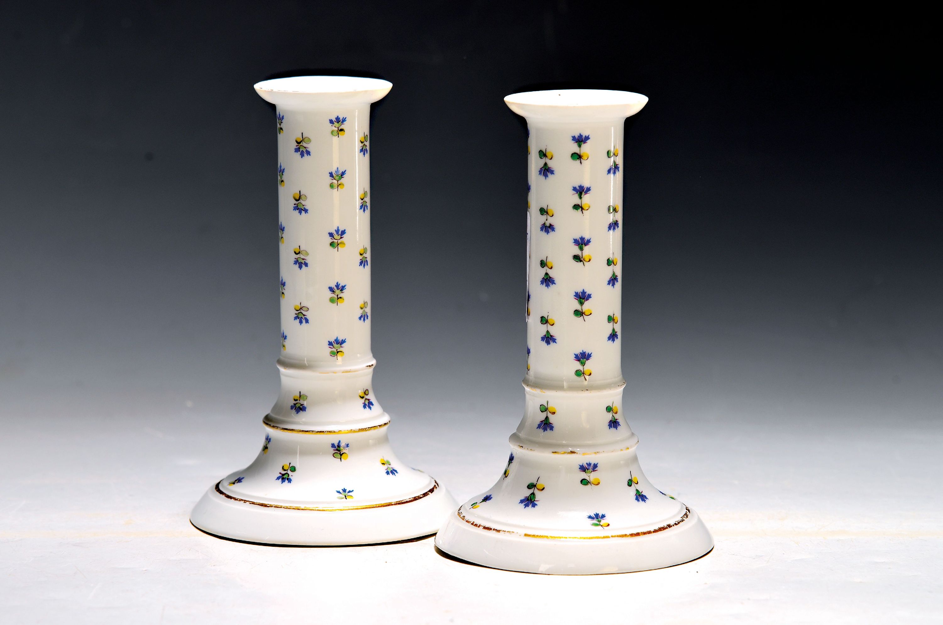 Image 27043742 - Paar Leuchter, Höchst, Ende 18. Jh. , Porzellan, Entwurf wohl Carl Ries, ...