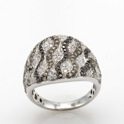 27043986b - Ring mit Brillanten, WG 750/000, Brill. zus. ca. 0.49 ct feines Weiß/si, ca. 0.43 ct ...