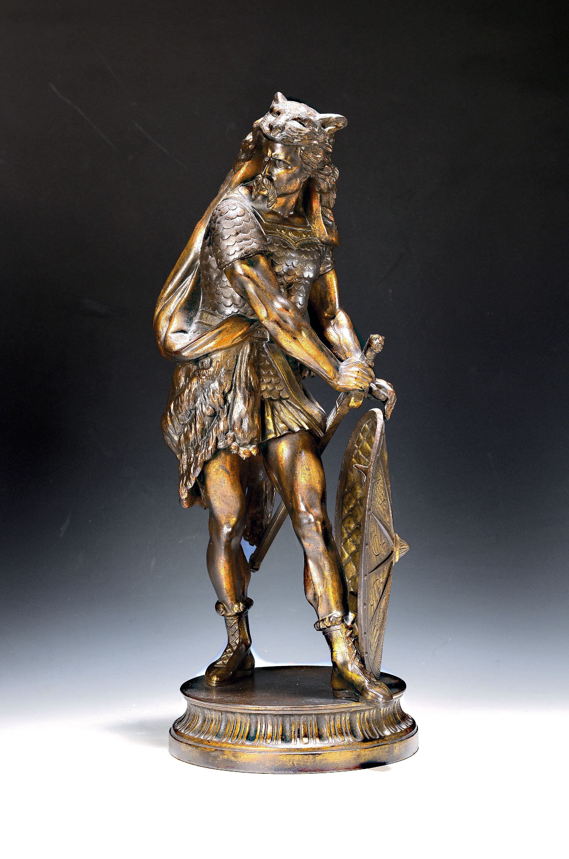 Image 27044000 - Skulptur wohl des Vercingetorix, wohl Frankreich, um 1900, Metallguß, patiniert, ...