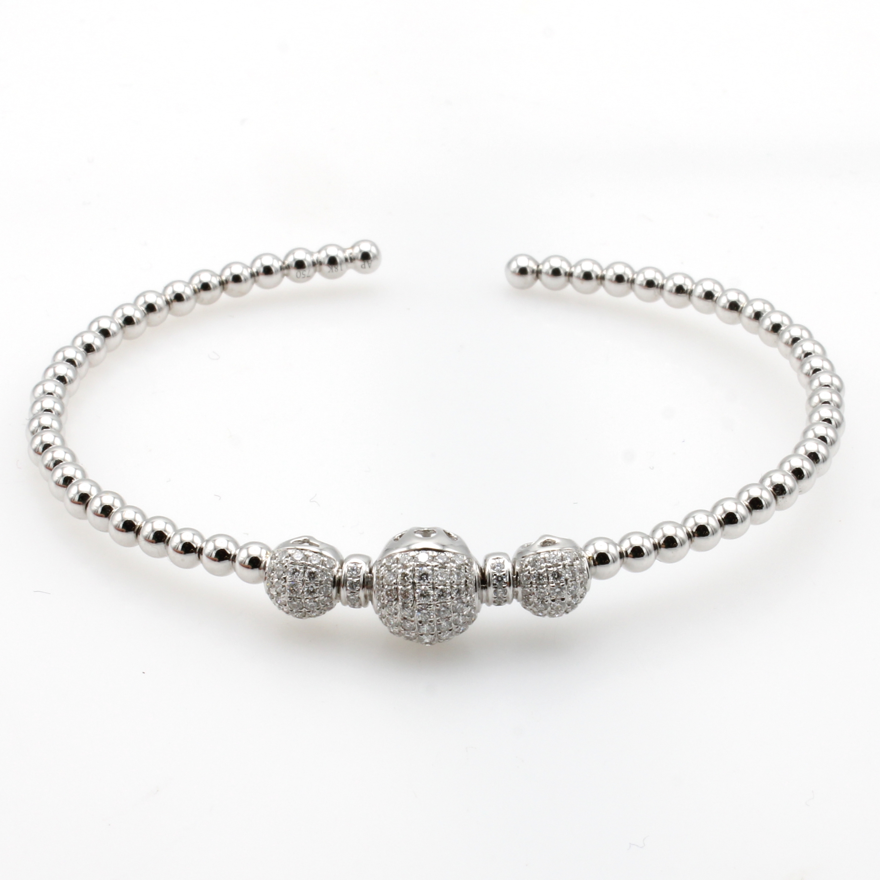 Image 27044010 - Flexible Armspange mit Brillanten, WG 750/ 000, 136 Brill. zus. ca. 0.60 ct feines ...