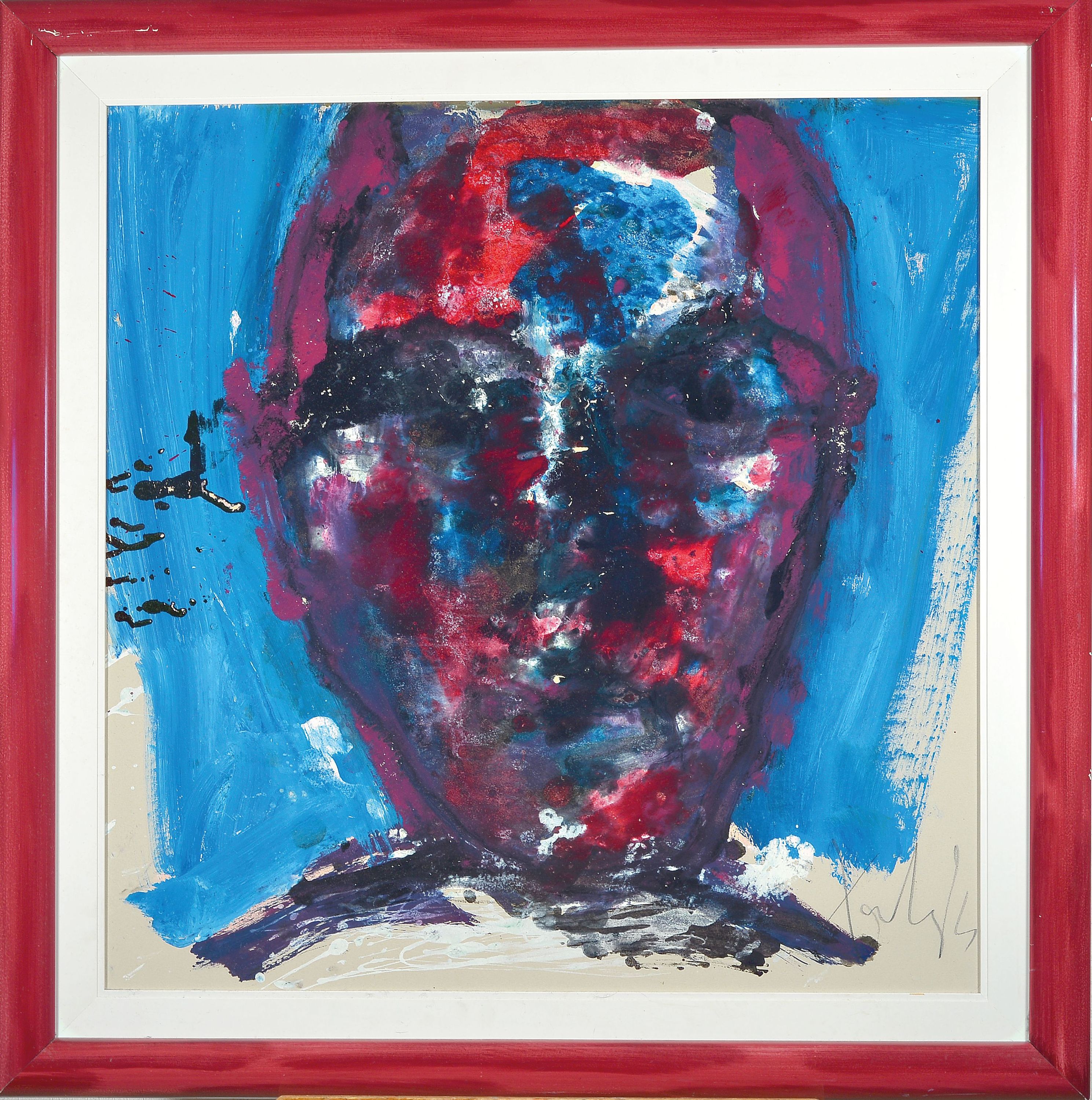 Detail k: Dalip Miftar Kryeziu, geb. 1964 Bubavec, Ohne Titel, Acryl auf Malkarton, rechts unten signiert Dalip, ca. 82x82cm, R. ca. 98x98cm