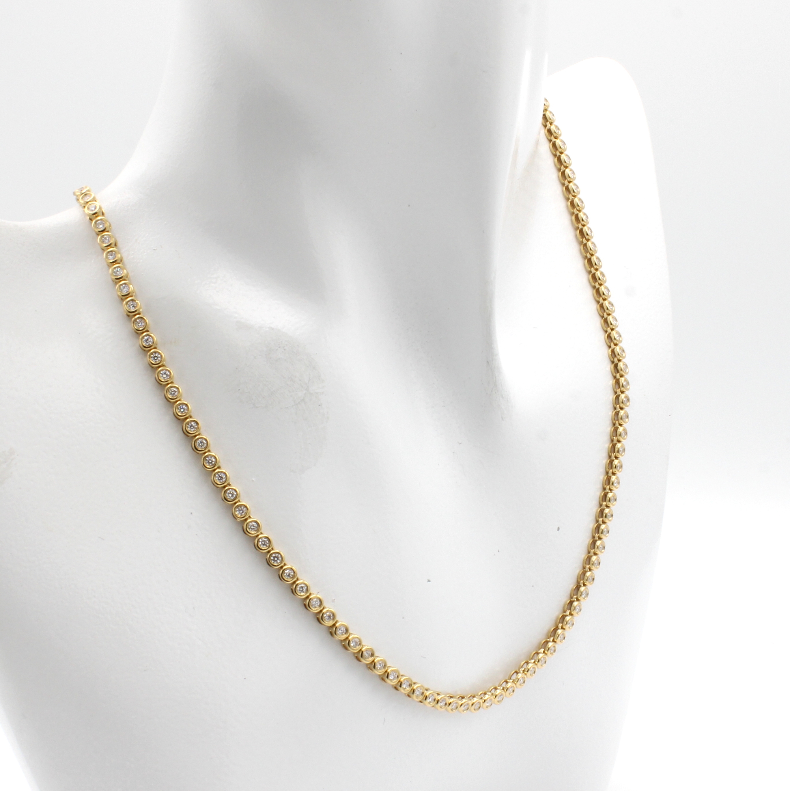 Image 27044066 - Collier mit Brillanten, GG 750/000, Brill. in Zargenfassung rundum bes. zus. ca. 2.4 ct ...