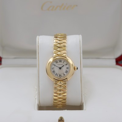 Image CARTIER Paris seltene Damenarmbanduhr Vendome in GG 750/000 Referenz 8157907, quarz, 2- ...