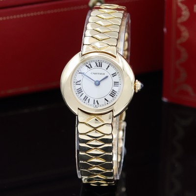 27044022b - CARTIER Paris seltene Damenarmbanduhr Vendome in GG 750/000 Referenz 8157907, quarz, 2- ...