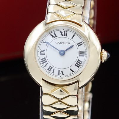 27044022c - CARTIER Paris seltene Damenarmbanduhr Vendome in GG 750/000 Referenz 8157907, quarz, 2- ...