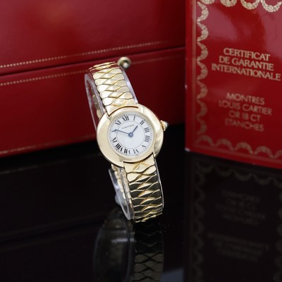 27044022d - CARTIER Paris seltene Damenarmbanduhr Vendome in GG 750/000 Referenz 8157907, quarz, 2- ...