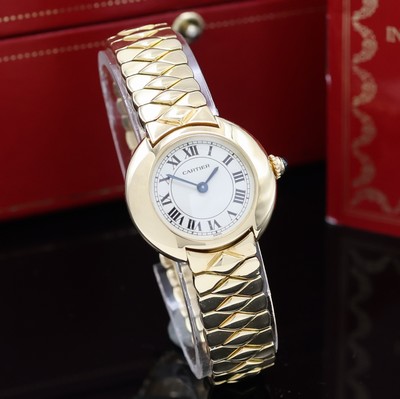 27044022e - CARTIER Paris seltene Damenarmbanduhr Vendome in GG 750/000 Referenz 8157907, quarz, 2- ...