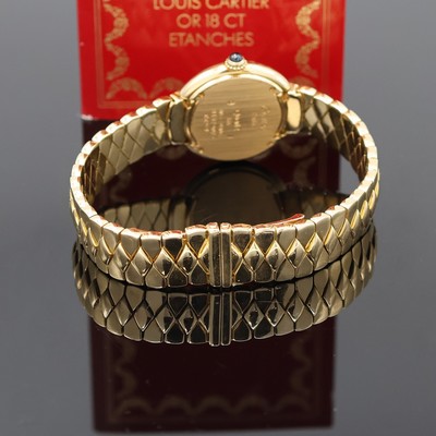 27044022h - CARTIER Paris seltene Damenarmbanduhr Vendome in GG 750/000 Referenz 8157907, quarz, 2- ...