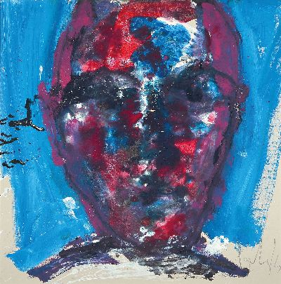 Dalip Miftar Kryeziu, geb. 1964 Bubavec, Ohne Titel, Acryl auf Malkarton, rechts unten signiert Dalip, ca. 82x82cm, R. ca. 98x98cm