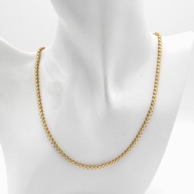 27044066a - Collier mit Brillanten, GG 750/000, Brill. in Zargenfassung rundum bes. zus. ca. 2.4 ct ...