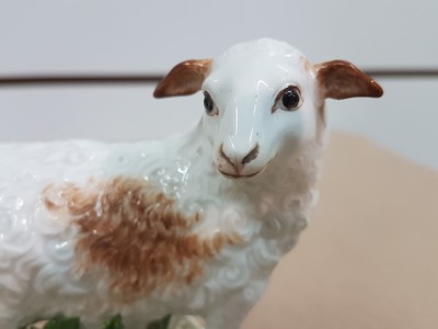 27044084g - Porzellanfigur, ´Schaf´, Meissen, um, 1747-50, Entwurf P. Reinicke 1747, stehendes Schaf ...