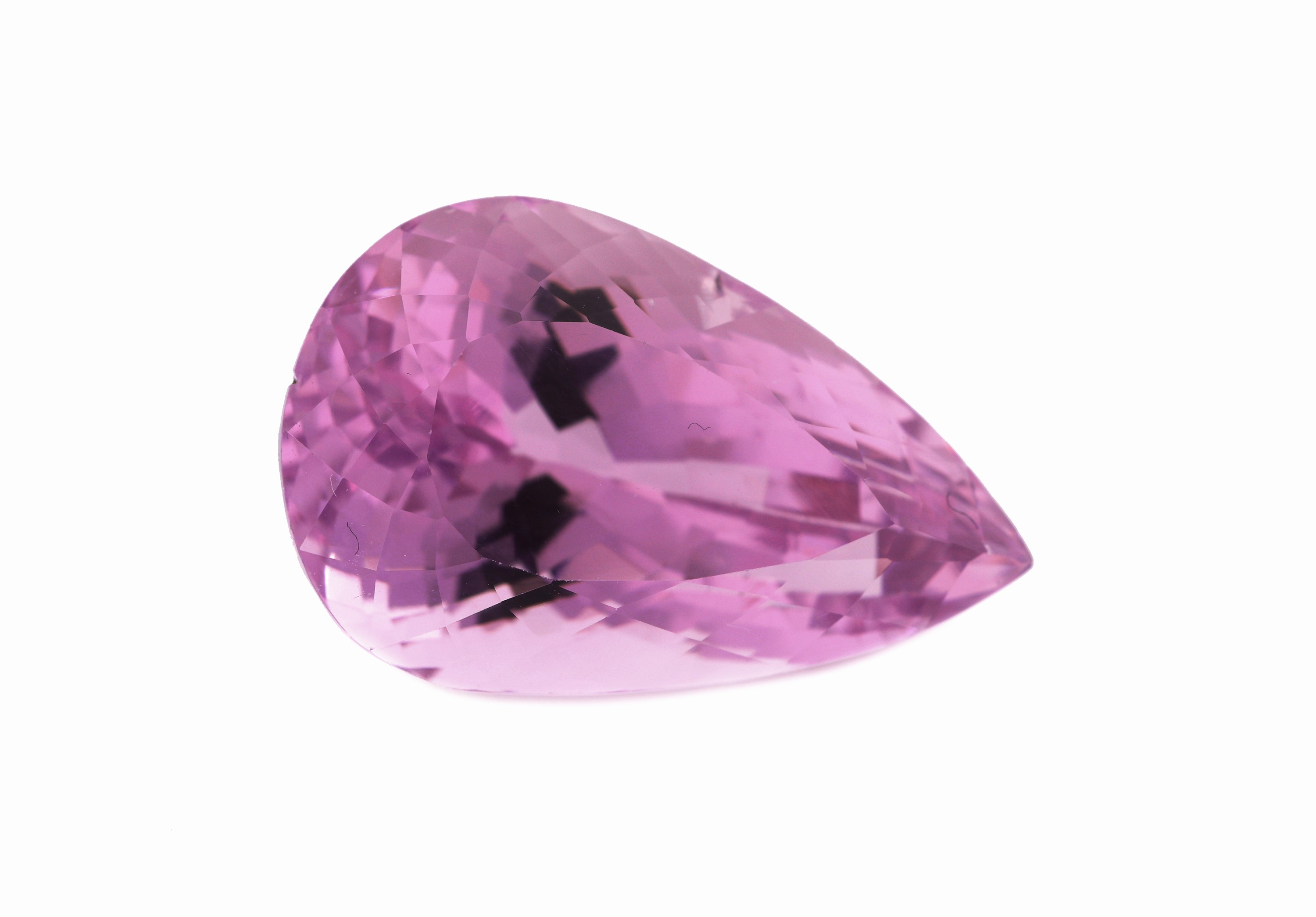 Image 27044510 - Loser Kunzit, ca. 35.18 ct, facett. Tropfen, ca. 25.50 x 16.50 x 14.00 mm, intensive ...