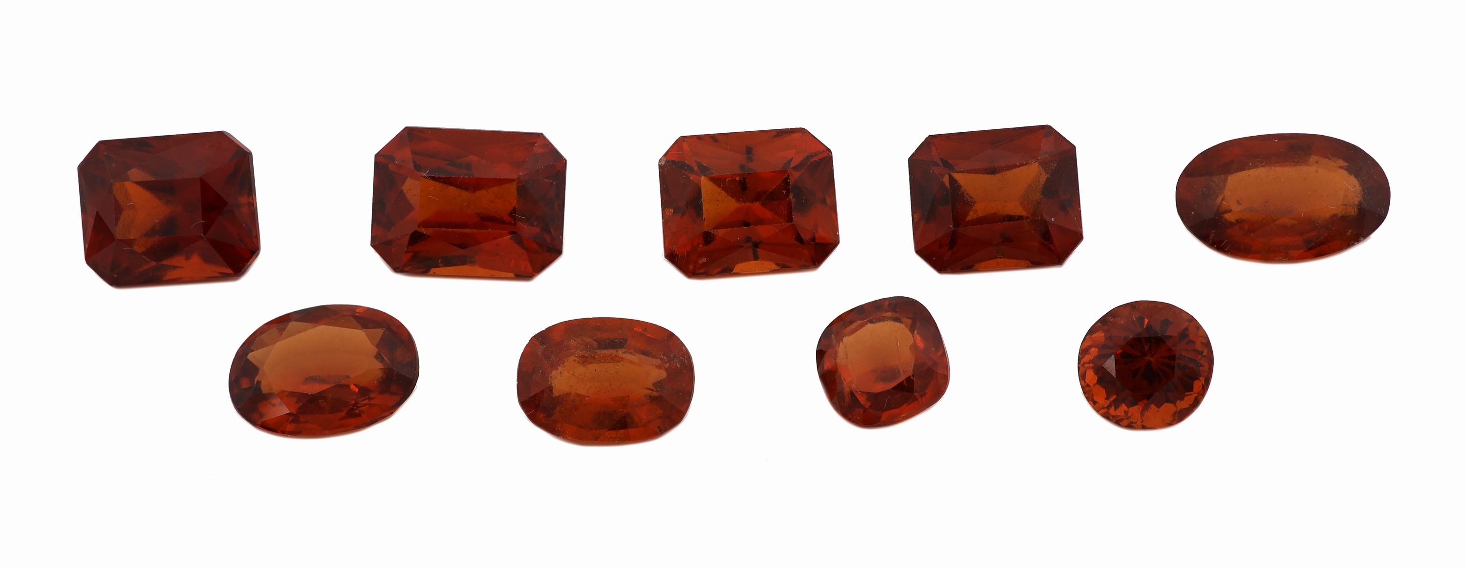 Image 27044537 - lot 9 lose Hessonite, zus. ca. 35.37 ct, versch. Schliffformen und Farbnuancen ...