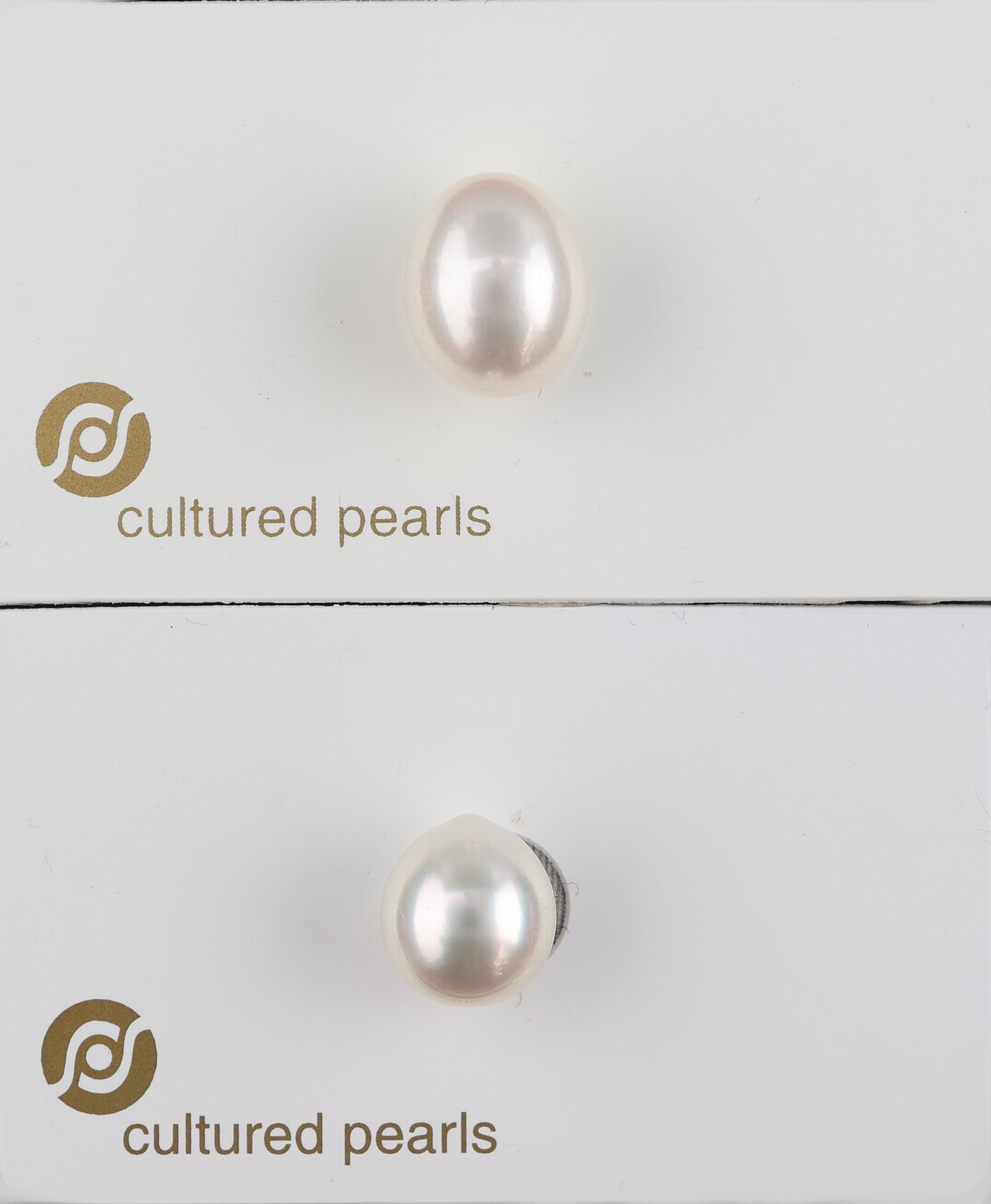 Image 27044563 - Konvolut 2 lose Südseezuchtperlen, 1 x l. unrund, schönes Lüster, D. ca. 10.4 mm, 1 x ...