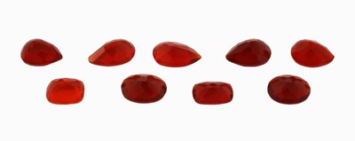 27044506a - Lot 9 lose Feueropale, zus. ca. 8.83 ct, 2 x ovalfacett., 2 x Cushion-Cut, 5 x facett. ...