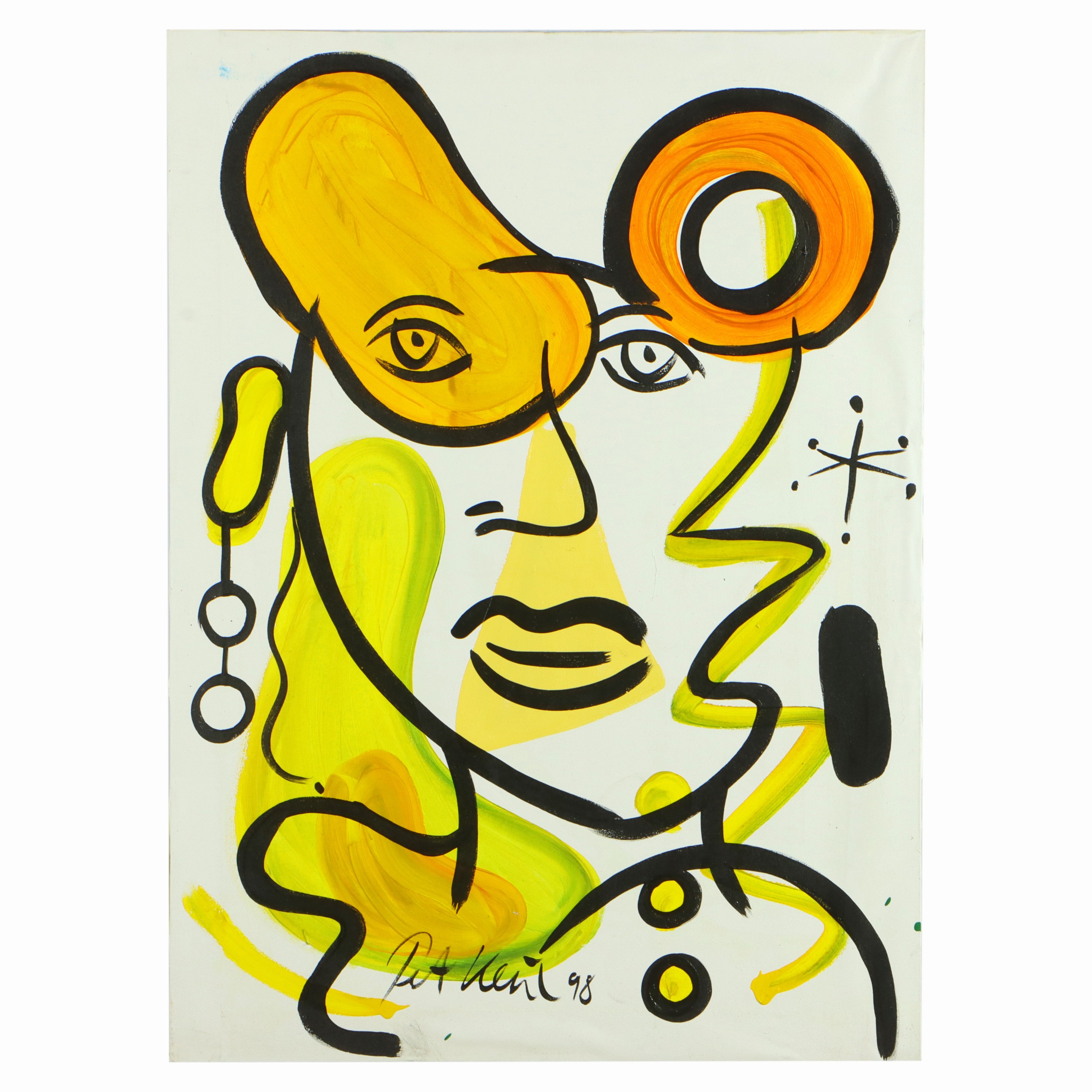 Image 27044777 - Peter Robert Keil, 1998, Berlin, Rückseite mit Titel: ´Matador´, ca. 95x70 cm, signiert ...