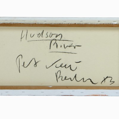 27044787a - Peter Robert Keil, 1983, Berlin, Rückseite mit Titel: ´Hudson River´, ca. 38x80 cm, ...