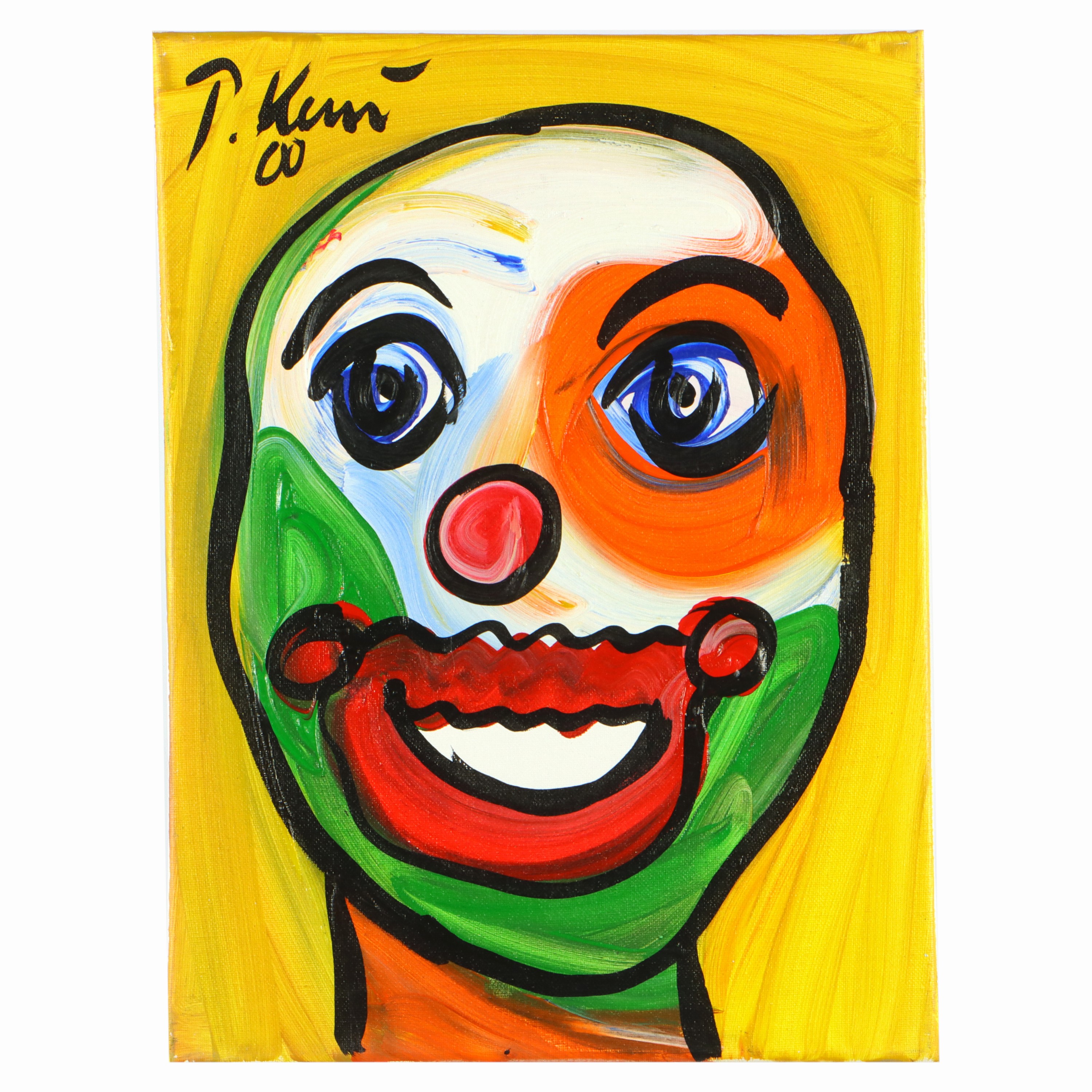 Image 27044825 - Peter Robert Keil, 2000, Berlin, Rückseite mit Titel: ´Clown Dolli´, ca. 40x30 cm, ...