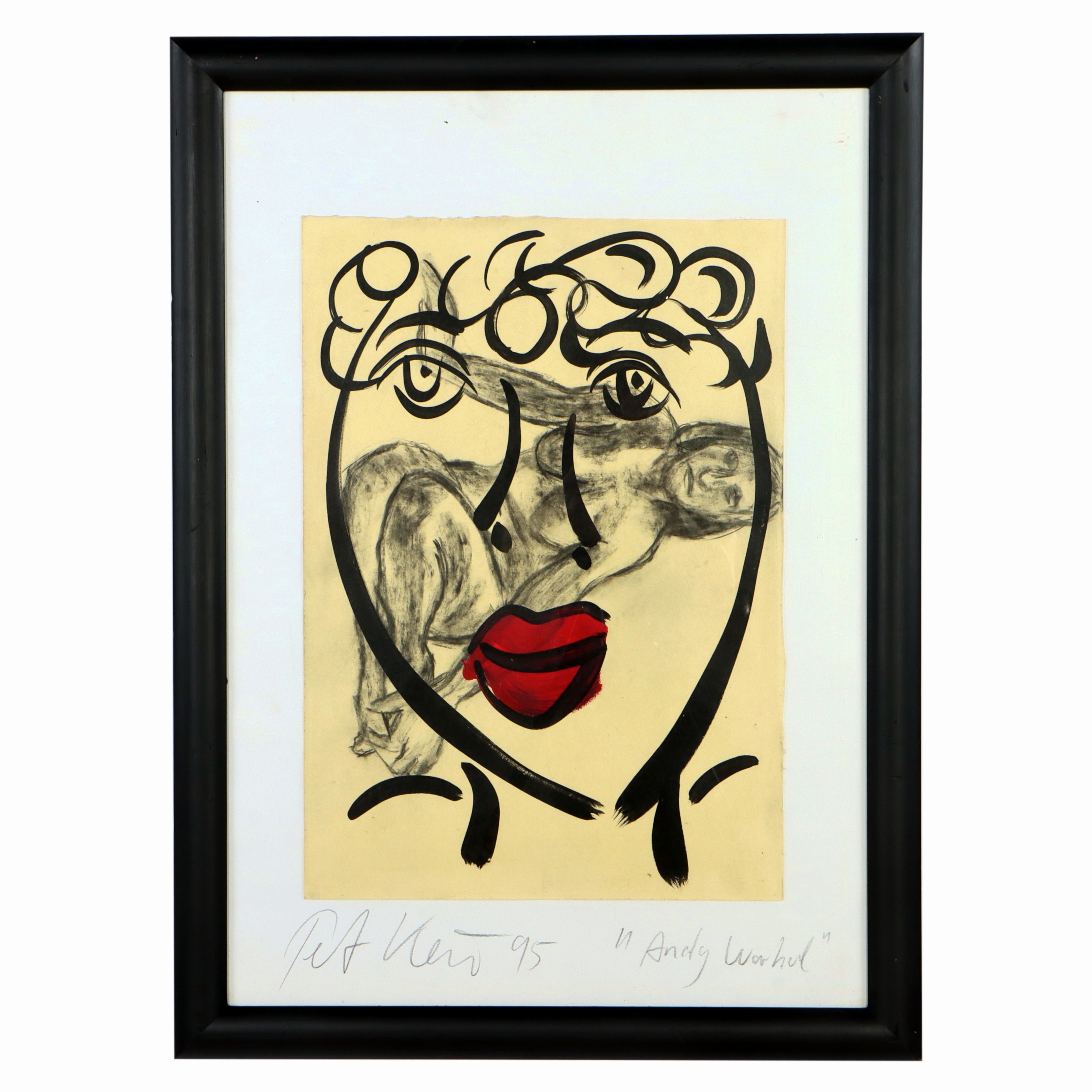 Image 27044849 - Peter Robert Keil, 1995, Titel: ´Andy Warhol´, ca. 68x48 cm, signiert u. datiert, ...