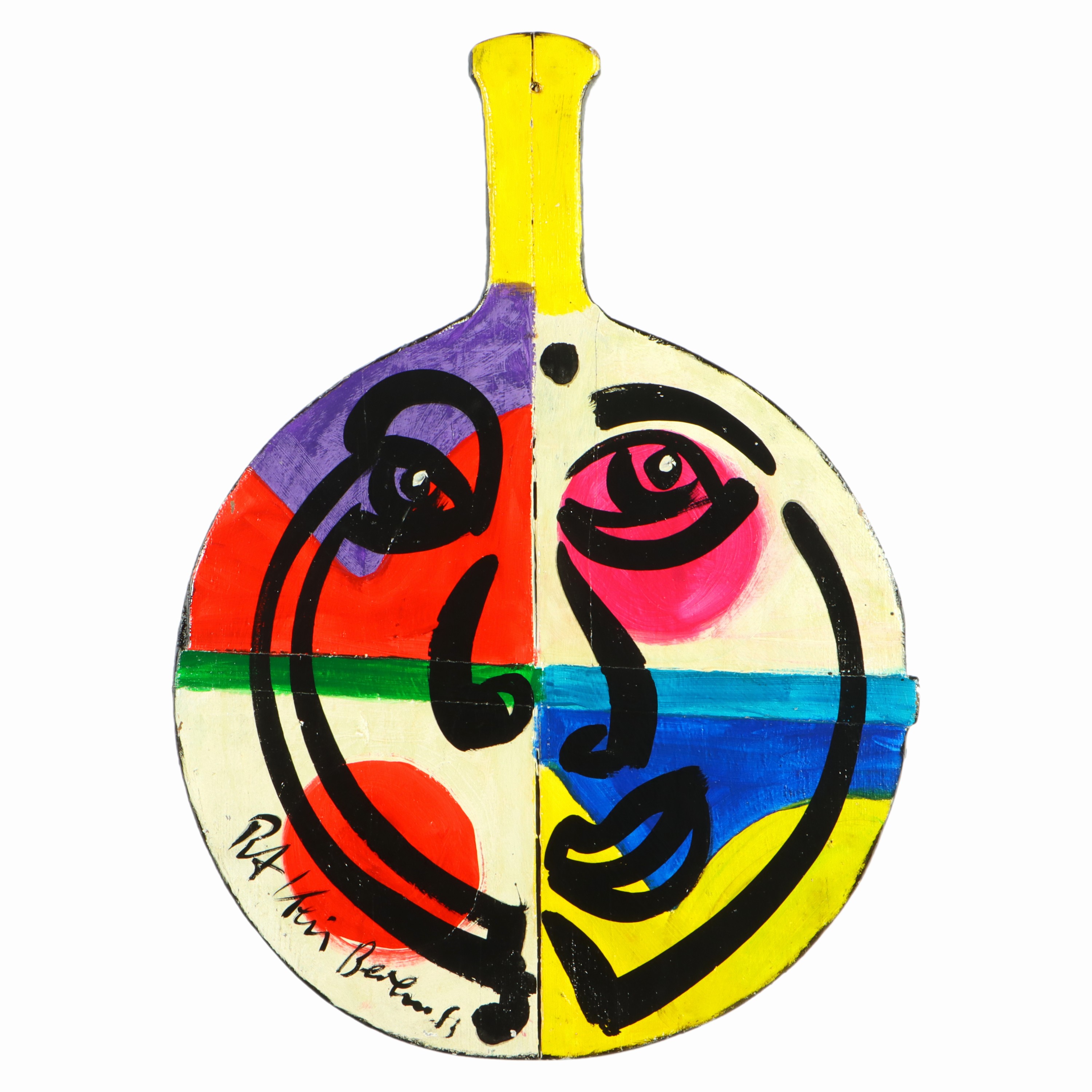 Image 27044877 - Peter Robert Keil, Kunstobjekt, 1983, Berlin, ohne Titel, ca. 68x50x2 cm, ca. 2 kg, ...