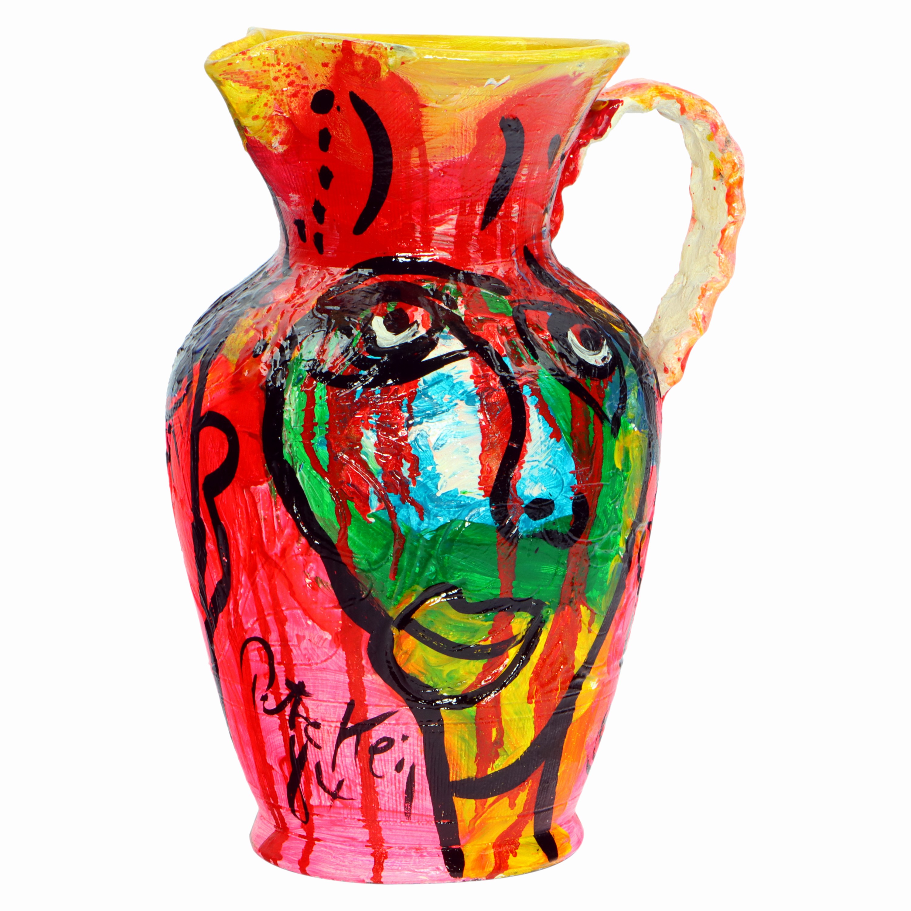 Image 27044891 - Peter Robert Keil, Kunstobjekt Vase, 1984, ohne Titel, ca. 46x34x27 cm, ca. 6,2 kg, ...